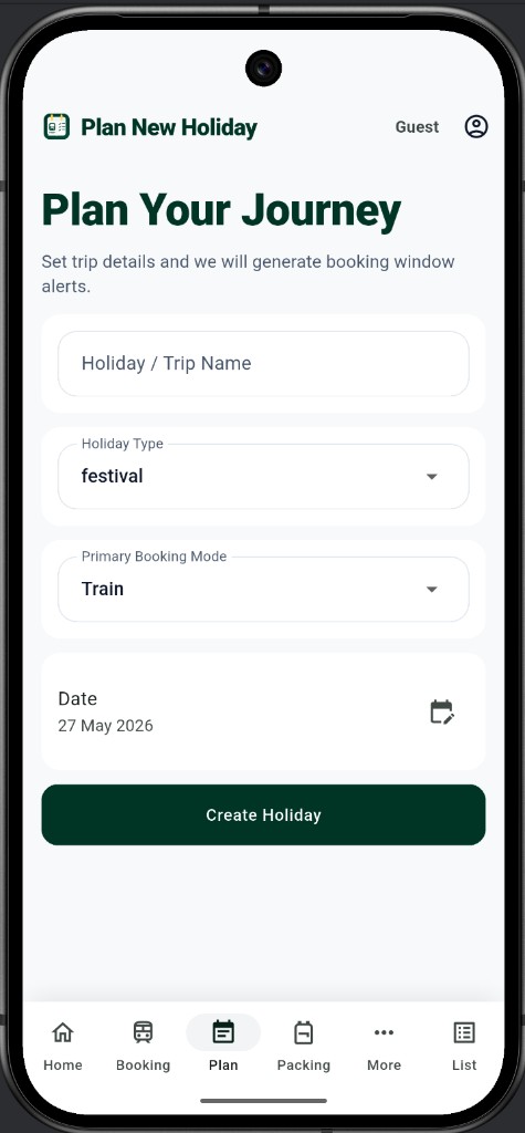 Tayyari Plan New Holiday screen